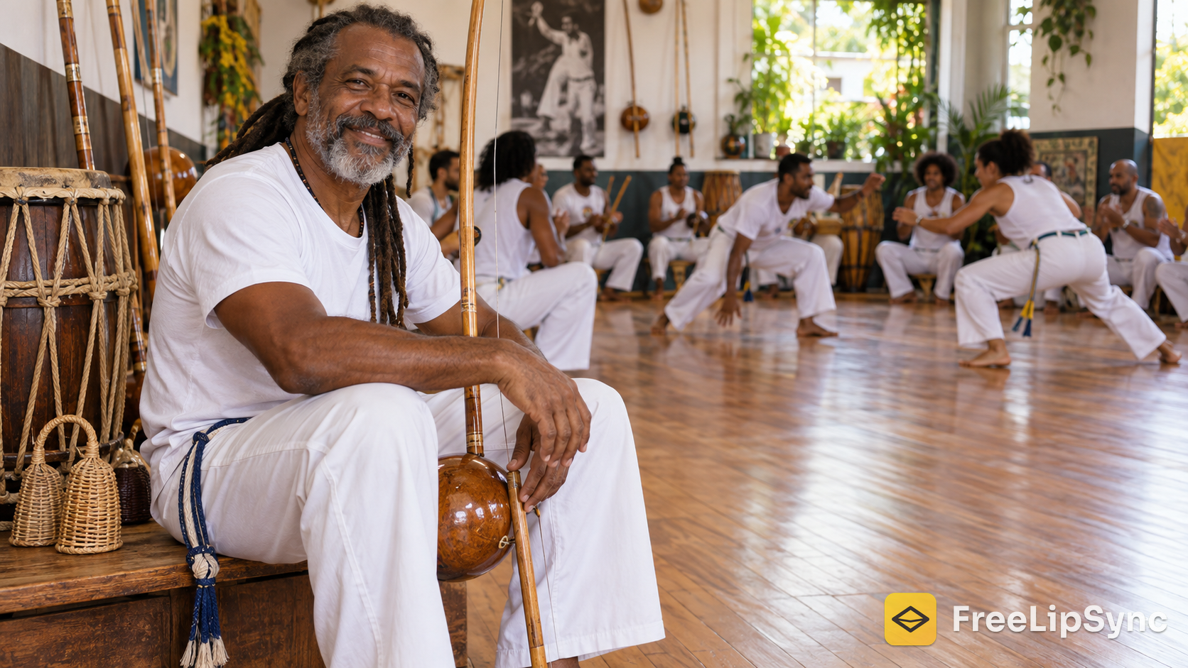 Como minha escola de capoeira recebe alunos estrangeiros na língua deles — a partir de um áudio no celular