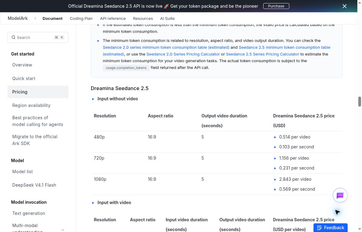 BytePlus official ModelArk Seedance pricing, captured October 15, 2026. Token-based reference examples must be read with their resolution and input assumptions.