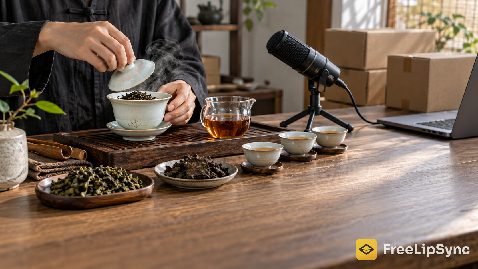 茶叶出海怎么做讲解视频?我用一段无人出镜的多语言配音,把"冲泡与保存"讲给了老外听